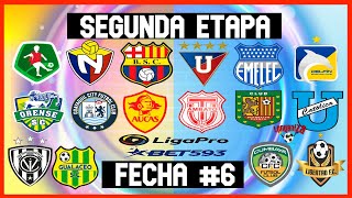 🔴LIGAPRO CALENDARIO FECHA 6 SEGUNDA ETAPA LIGAPRO ECUADOR 2023  PROXIMOS PARTIDOS LIGAPRO FASE 2 [upl. by Matthiew]