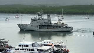 HMAS Leeuwin A 245 Departing Cairns Harbour for Coral Sea double speed [upl. by Giwdul]