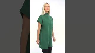 Zenana Mock Neck Short Sleeve Sweater Dress with Pocket in 6 Colors [upl. by Atiuqa]