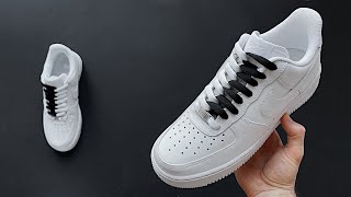 HOW TO DOUBLE LACE YOUR SHOES NIKE AIR FORCE 1 LOW [upl. by Eidassac]