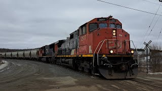 10 SECOND BLAST CANADIAN CAB LEADER CN C449WL 2517 w Great K3LA Leads Local Freight 594 [upl. by Quirita421]