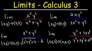 Limits of Multivariable Functions  Calculus 3 [upl. by Bennie415]