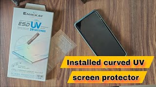 I applied curved UV tempered glass on OnePlus 12  screen guard installation oneplus cjmehta [upl. by Cila905]