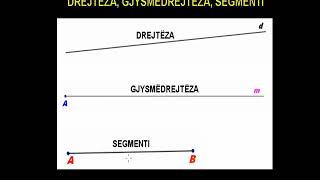 14 Matematika Klasa 6 Mesimi 14 Drejteza Gjysmedrejteza Segmenti [upl. by Bonina]