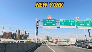 NYC DRIVEFROM QUEENS TO MANHATTAN VIA FDR DRIVE AND ROBERT F KENNEDY BRIDGE [upl. by Nancee]