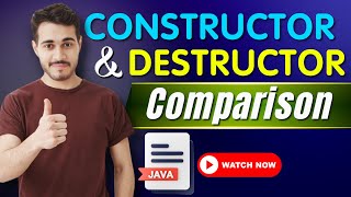 Constructor in JAVA  Difference Between Constructor and Destructor in JAVA COMPARISON [upl. by Lela]