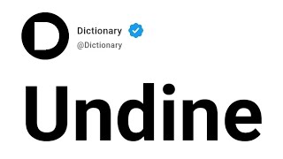 Undine Meaning In English [upl. by Isidro871]