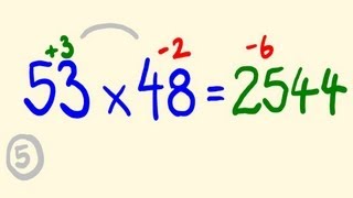 Fast Mental Multiplication Trick  Multiply in your head numbers near 50 [upl. by Sinnoda]