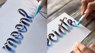 Best calligraphy lettering with a marker pen [upl. by Siubhan]