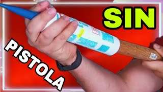 COMO aplicar🟢 SILICÓN SIN PISTOLA🚫 o CALAFATEADORA [upl. by Paquito12]