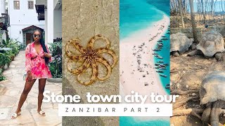 Zanzibar vlog Stonetown edition Sunset dinner Beach house Nakupenda amp Prison Island tour [upl. by Azitram]