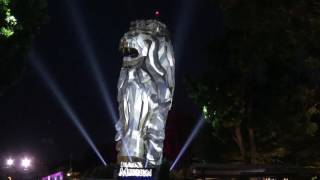 Sentosa Merlion Light Show  Celebrating Singapores 51st Birthday [upl. by Goldfarb]