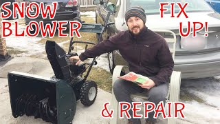 How to fix up and old snow blower MTD Yardworks with Tecumseh [upl. by Zea486]