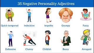 Negative Personality Adjectives List  Negative Personality Adjectives to Describe a Person [upl. by Onairot]