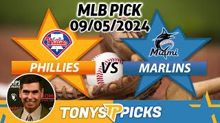 Philadelphia Phillies vs Miami Marlins Pick 9524 MLB Predictions [upl. by Eiramanit]