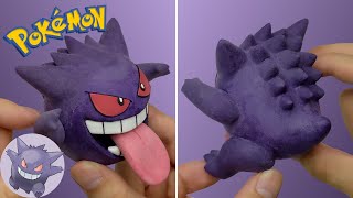 Pokemon Figures Making  Gengar  Clay Art  Pokemon toys [upl. by Nerro577]