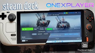 STEAM DECK vs ONEXPLAYER 1S 1195G7  The Witcher 3 [upl. by Arondel]