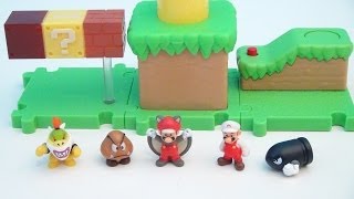 SUPER MARIO U MICROLAND FIGURINE PLAYSET TOY REVIEW FROM JAKKS PACIFIC [upl. by Maddox]