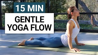 15 Min Gentle Yoga Flow  Full Body Stretch to Relax amp Release Tension [upl. by Tlaw]