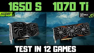 GTX 1650 Super Vs GTX 1070 Ti Benchmark Comparison In 12 Games [upl. by Latsyc]