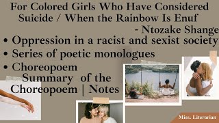 For Coloured Girls who have considered Suicide  When the Rainbow is Emuf by Ntozke Shange [upl. by Ikim212]