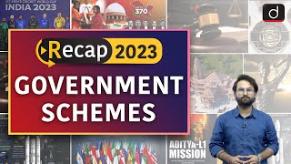 Recap 2023  Government Schemes  Drishti IAS English [upl. by Esined]