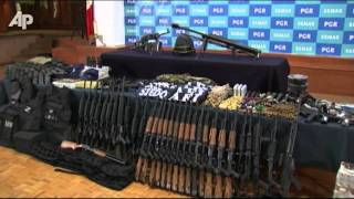 Raw Video Mexico Cartel Leader Had Arsenal [upl. by Einnil]