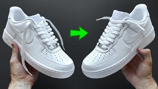 HOW TO LACE NIKE AIR FORCE 1 LOOSE FOR LONG LACES [upl. by Ecidnarb]