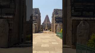 The majestic entranceway with a golden tower of an ancient temple in south india hindutemple rama [upl. by Adnalu]