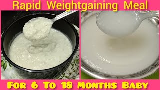 First Solid Food For 6 To 18 Months Baby  2 Weight Gaining Meal For Baby  Baby Food Recipe [upl. by Aleakcim]