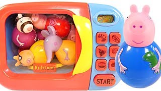 Mejores Videos Para Niños  Peppa Pig George Weebles Magic Microwave Fun Videos For Children [upl. by Grounds]