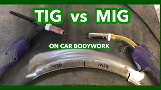 TIG VS MIG ON CAR BODYWORK  a simple guide on how to weld thin car bodywork  parweld [upl. by Yuji187]