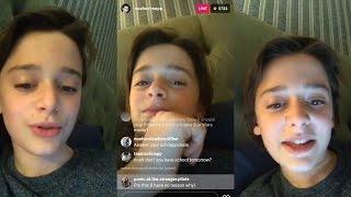 Noah Schnapp  Instagram Live Stream  34 April 2017 [upl. by Ulphiah42]