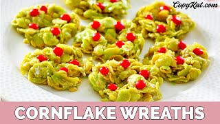 Christmas Cornflake Wreaths  No Bake Cookies [upl. by Enila]