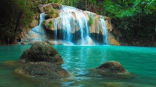 Entspannungsmusik  Natur Tiefenentspannung Stressabbau  4K Wasserfall [upl. by Ahsieket]