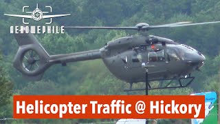 Helicopter Traffic  Hickory NC  MH65 DolphinBell 407GXUH72B LakotaPilatus PC12 NG 1516Jul24 [upl. by Lough128]