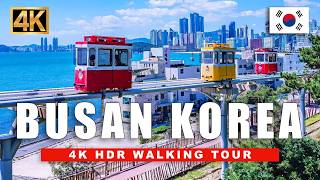 🇰🇷 Busan Korea Walking Tour  Haeundae Beach amp Blueline Seaside Train Park  4K HDR 60fps [upl. by Eetnuahs173]