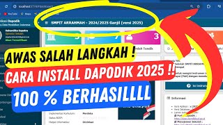 Cara Instal Dapodik 2025  Mudah [upl. by Eppillihp]