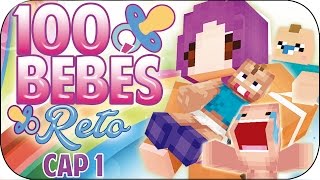 Minecraft Reto 100 bebés  Ep 1 Un buen comienzo [upl. by Charita]