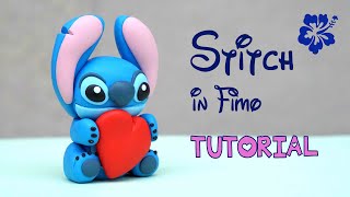 Stitch in fimo  Tutorial  How to make a polymer clay Stitch [upl. by Elleira]