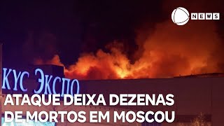 Ataque a tiros deixa dezenas de mortos em Moscou [upl. by Revned794]