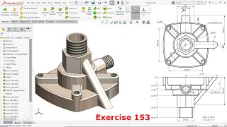 Solidworks Complex Part Modelling Exercise 153 [upl. by Edgerton]