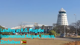 Approach amp Landing RG Mugabe International Airport Zimbabwe 🇿🇼🇿🇼🇿🇼 Qatar Airbus A350 [upl. by Thisbe]