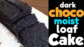 Super moist Dark Chocolate Loaf Cake  Super easy recipe [upl. by Valonia]