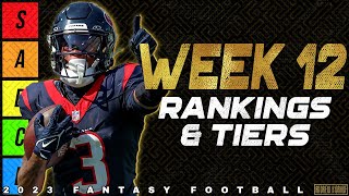 Top 40 Wide Receiver Rankings  Week 12 Fantasy Football [upl. by Enneibaf]