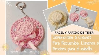 Sombreritos a Crochet para Recuerdo Souvenir Llavero o Broche Facil y Rapido para Principiantes [upl. by Raul]