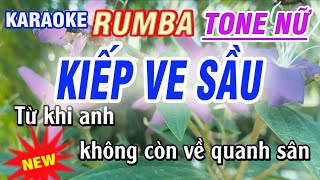 karaoke Kiếp Ve Sầu  RUMBA  tone Nữ  karaoke Thanh Trà [upl. by Georgina338]