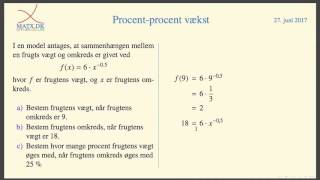 Potensfunktion  Procent procent vækst [upl. by Christan990]