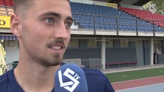 LSTV FC Chiasso  FC LausanneSport  interview daprèsmatch de Dominik Schmid [upl. by Amerd]