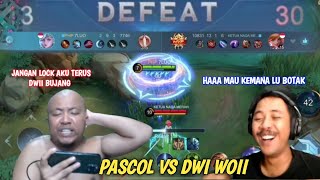 PASCOL VS DWI WOII  PASCOL DI LOCK NAGA MERAH MOBILE LEGENDS [upl. by Anoit]